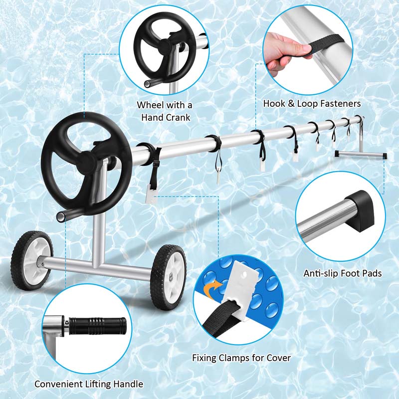 22 FT Pool Solar Cover Reel Set Sale, Price & Reviews - Eletriclife