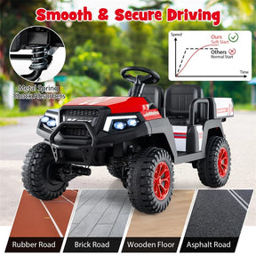 24V 4WD 2-Seater Kids Golf Cart with Sun Shade, Storage Trunk & Remote Control, LED Lights, Electric Ride on Toy Car for Boys Girls Ages 3+