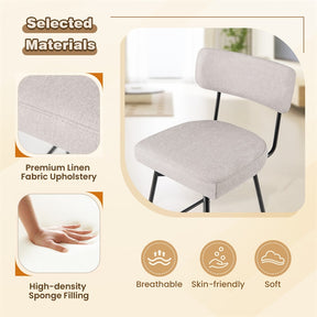 Swivel Bar Stools Set of 2, 29" Upholstered Bar Height Chairs with Back, Heavy-Duty Metal Legs & Footrest for Kitchen Island, Home Bar