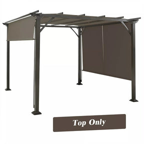 10 x 10 FT Metal Pergola with Retractable Canopy Outdoor Patio Pergola Gazebo Sun Shelter