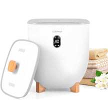 25L Electric Towel Warmer Bucket with Timer, Auto Shut Off, 2 Heat Levels, Large Hot Towel Heater, Fits Two 45" x 70" Towels, Bathrobes & Pajamas, White
