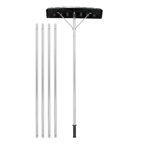 Snow Roof Rake, 4.8-20 FT Aluminum Roof Rakes for Snow Removal with 25” Blade, Extendable Pole, Anti-Slip Handle, Snow Removal Tool, Snow Rake for Leaves, Debris, Rooftop, Car Roof
