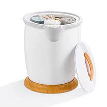 Towel Warmer Bucket, 20 L/5.3 Gallons Large Capacity Towel Warmer Barrel w/ Fragrance Holder, Auto Shut off, Hot Towel Heater for 2 Oversized 40" x 70" Oversized Towels, Bathrobes, Blankets, White/Gray