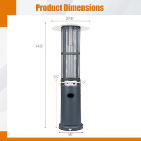 Outdoor Propane Patio Heater with Wheels, 34,000 BTU