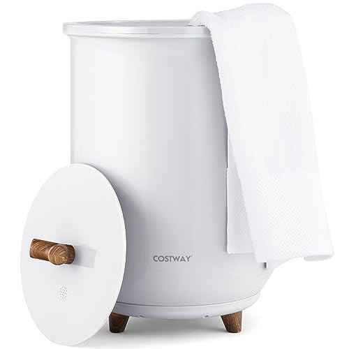 23L Bucket Style Towel Warmer with Fragrant Disc Holder, Large Bath Towel Warmer with 3 Heat Levels, 20/40/60/90 Min Timer and Auto Shut Off
