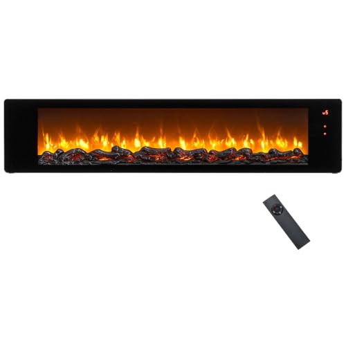 36" Electric Fireplace w/5-Level Adjustable Brightness & Speed