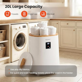 Towel Warmer, Luxury Towel Warmer Bucket with Auto Shutoff & One Button Start, 18L Towel Heater Gift for Him & Her, Fits 2 Large Bath Towels Bathrobes Blankets PJ's