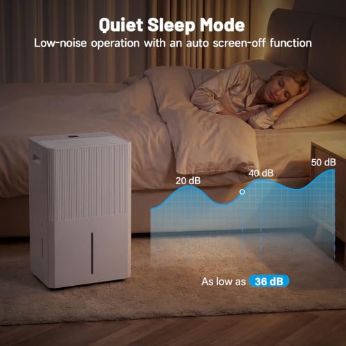 135 Pint/64 L Dehumidifier with Drain Hose for Home Basement