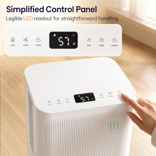 2500 Sq.Ft/15㎡ Dehumidifier for Base, 32 Pints/15 L