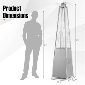 48000 BTU Pyramid Patio Heater w/Zippered Cover