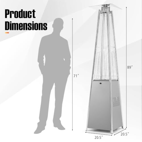 48000 BTU Pyramid Patio Heater w/Zippered Cover