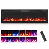 Smart WiFi Electric Fireplace, Recessed or Wall Mounted