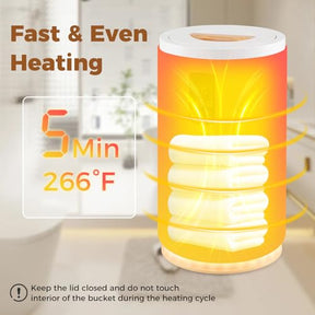 20L Large Portable Blanket Heater with RGB Ambient Light, Portable Towel Warmer with 0.5-24H Delay Timer and 30/60/90 Min Heat Settings, Hot Towel Bucket for Two Large 45 x 70 Inches Towels