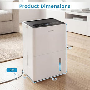 Dehumidifier for Home, 80 Pint Compressor Dehumidifier for 4000 Sq.Ft with Drain Hose, Smart Humidity Control, 24H Timer, Auto Defrost & Child Lock, Quiet for Bedroom, Bathroom & Basement