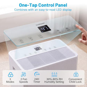 135 Pint/64 L Dehumidifier with Drain Hose for Home Basement