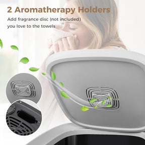 25L Electric Towel Warmer Bucket with Timer, Auto Shut Off, 2 Heat Levels, Large Hot Towel Heater, Fits Two 45" x 70" Towels, Bathrobes & Pajamas, White