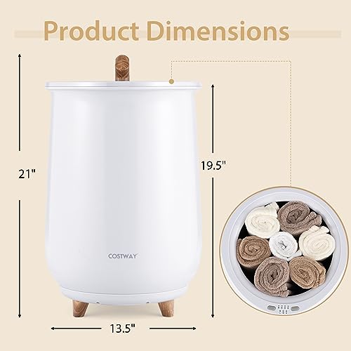 23L Bucket Style Towel Warmer with Fragrant Disc Holder, Large Bath Towel Warmer with 3 Heat Levels, 20/40/60/90 Min Timer and Auto Shut Off