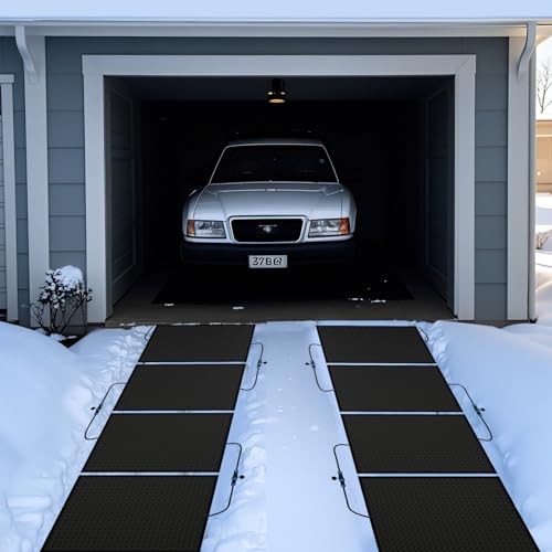 20" /30"x 30" Heated Snow Melting Mat, Heated Outdoor Mat for Winter Snow Removal with 3 in/h Speed, 9.5 ft Power Cord, GFCI Plug, Non-Slip Rubber and IP66 Waterproof, Snow and Ice Heated Pad for Walkway, Doorway and Driveway