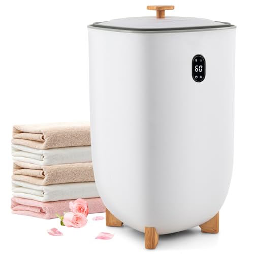 35L Towel Warmer Bucket, Fast Heated Large Hot Towel Bucket with PTC Air Heater & Fragrance Disc, Towel Heater & Dryer Combo Fits up to 4 (45" x 70") Oversized Towels, Blankets
