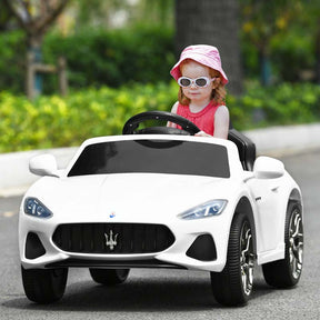 4-Wheel Licensed Maserati Kids Ride On Car, 12V Battery Powered Electric Toy Car with Parent Remote Control, Lights, Horn, Music