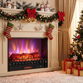 Infrared Quartz Electric Fireplace Heater w/ App, Remote, Alexa & Google Assistant Compatible, 5 Flame Modes, 8H Timer, 1500W