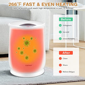 21L Large Towel Warmer Bucket, Heated Towel Warmer w/ 20-90 Min Timer & 2-5H Drying Mode, Auto Shut-off Function for Oversized Towels, Blankets, Bathroom Heater for Spa, Hotel