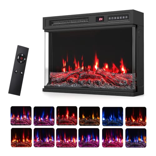 24/40/50/60 Inch 3-Sided Built-in Electric Fireplace Insert