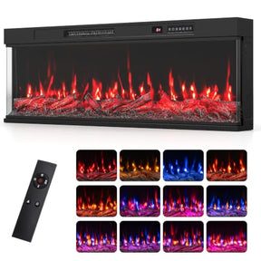 24/40/50/60 Inch 3-Sided Built-in Electric Fireplace Insert