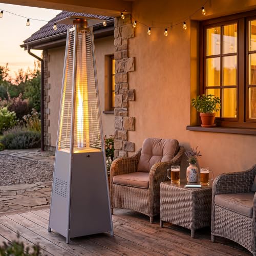 48000 BTU Pyramid Patio Heater w/Zippered Cover