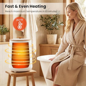 Towel Warmer, Luxury Towel Warmer Bucket with Auto Shutoff & One Button Start, 18L Towel Heater Gift for Him & Her, Fits 2 Large Bath Towels Bathrobes Blankets PJ's