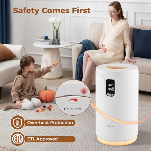 20L Large Portable Blanket Heater with RGB Ambient Light, Portable Towel Warmer with 0.5-24H Delay Timer and 30/60/90 Min Heat Settings, Hot Towel Bucket for Two Large 45 x 70 Inches Towels