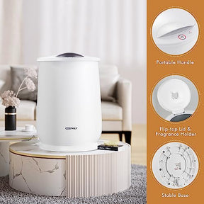 21L Large Towel Warmer Bucket, Heated Towel Warmer w/ 20-90 Min Timer & 2-5H Drying Mode, Auto Shut-off Function for Oversized Towels, Blankets, Bathroom Heater for Spa, Hotel