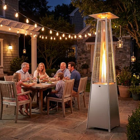 48000 BTU Pyramid Patio Heater w/Zippered Cover