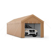 10 x 20 FT Heavy-Duty Carport Portable Garage Tent with Steel Frame & Sidewalls, Outdoor Car Canopy Shelter for Truck SUV Boat