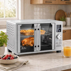 25L/26.4 QT Air Fryer Toaster Oven w/Dual French Doors