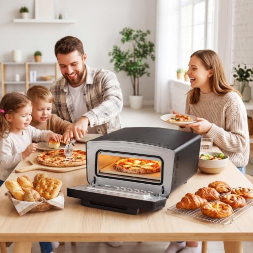 Indoor Electric Pizza Oven for 12" Pizzas with 8 Presets
