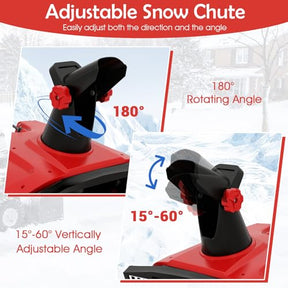 20" Corded Snow Blower, Electric Walk-Behind Snow Blower with 30 FT Throwing Distance and Dual LED Lights for Driveway Walking Path Yards, 120V, 2300W, 15 Amp, 3000 RPM Motor