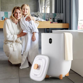 35L Towel Warmer Bucket, Fast Heated Large Hot Towel Bucket with PTC Air Heater & Fragrance Disc, Towel Heater & Dryer Combo Fits up to 4 (45" x 70") Oversized Towels, Blankets