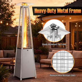 48000 BTU Pyramid Patio Heater w/Zippered Cover
