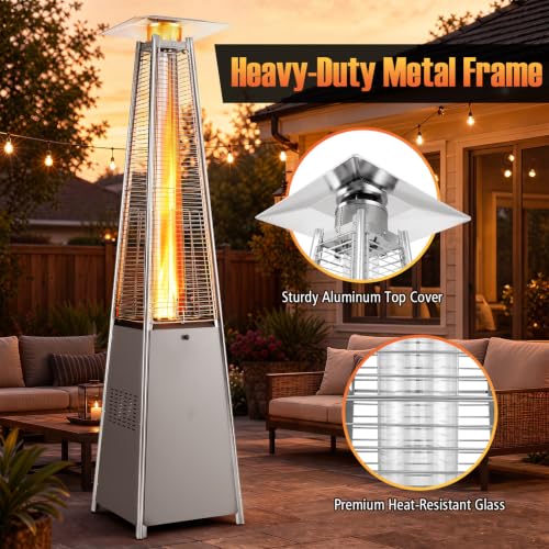 48000 BTU Pyramid Patio Heater w/Zippered Cover