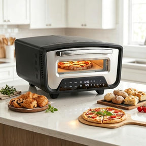 Indoor Electric Pizza Oven for 12" Pizzas with 8 Presets