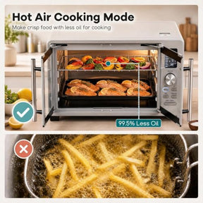 25L/26.4 QT Air Fryer Toaster Oven w/Dual French Doors