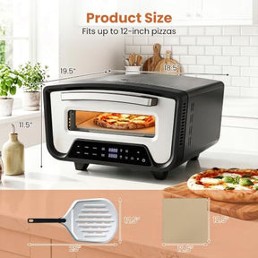 Indoor Electric Pizza Oven for 12" Pizzas with 8 Presets
