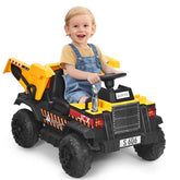 Kids Ride on Dump Truck 12V Battery Powered Riding Toy Car Construction Vehicle with Electric Bucket & 2.4G Remote