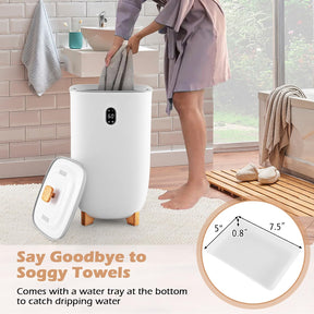 35L Towel Warmer Bucket, Fast Heated Large Hot Towel Bucket with PTC Air Heater & Fragrance Disc, Towel Heater & Dryer Combo Fits up to 4 (45" x 70") Oversized Towels, Blankets