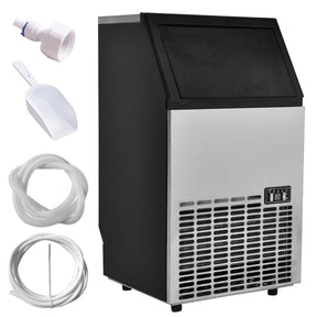Canada Only - 110LBS/24H Stainless Steel Commercial Ice Maker with 33LBS Storage Capacity