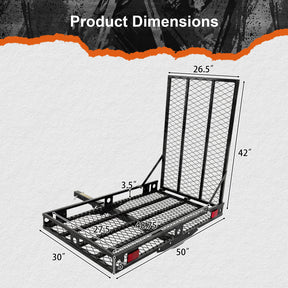 500 LBS Heavy-Duty Folding Hitch Mount Wheelchair Carrier