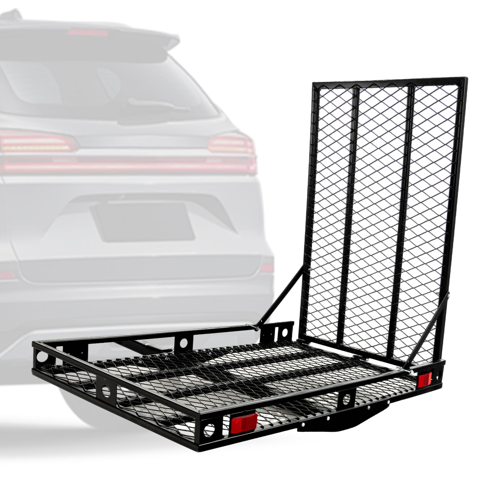 500 LBS Heavy-Duty Folding Hitch Mount Wheelchair Carrier