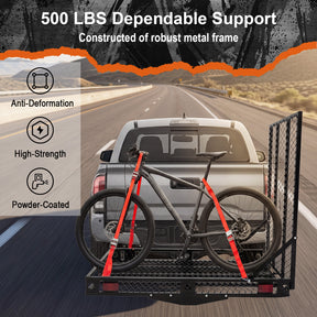 500 LBS Heavy-Duty Folding Hitch Mount Wheelchair Carrier
