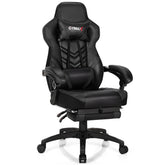 Ergonomic Gaming Chair Recliner with Footrest, Linkage Armrests & Lumbar Support, Big Wide High Back Swivel Video Gaming Office Computer Chair